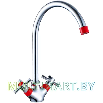 Смеситель Decoroom DR51028 (красный/хром)